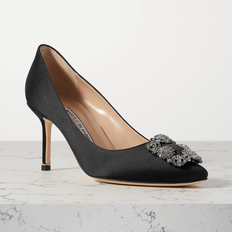 Hangisi Embellished Satin Pumps