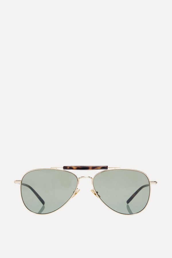 SL Logo Aviator Sunglasses from Saint Laurent