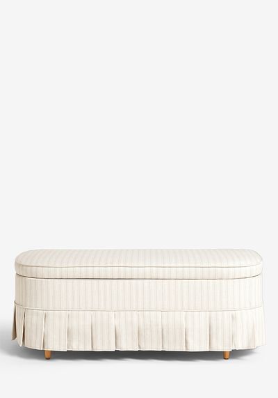 Harben Pleated Storage Ottoman 