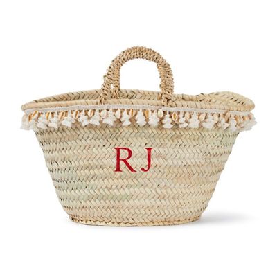 Monogram Baby Shell Basket Bag from Rae Feather