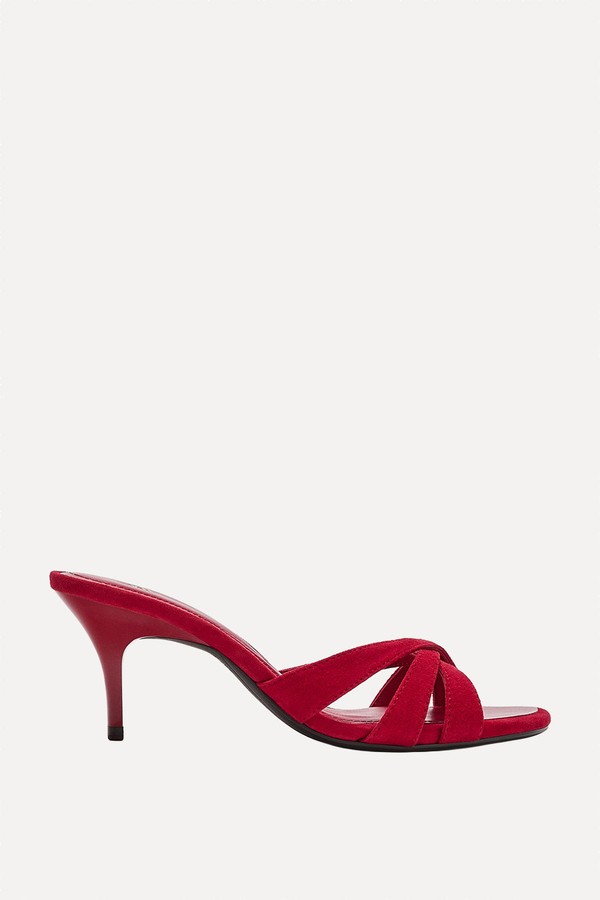 Leather High-Heel Sandals