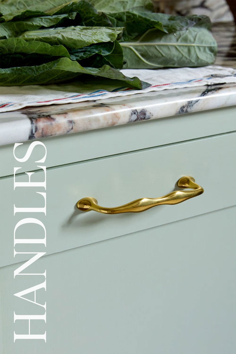 Aged Brass Wave Handle from MG & Co