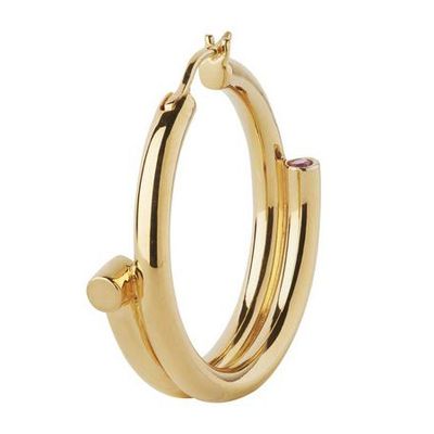 Gold Plated Genie Hoop Earring from Maria Black