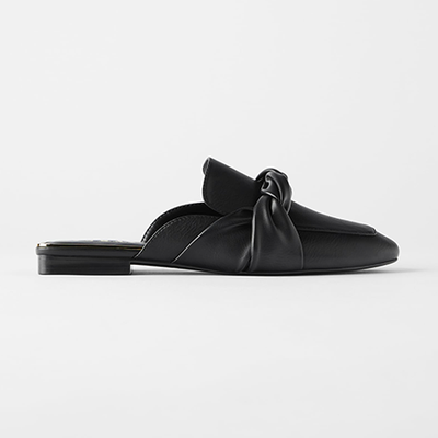 Flat Mules With Gathered Knot from Zara