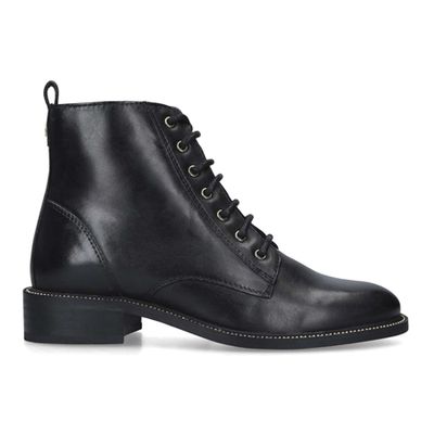 Spike Black Lace-Up Ankle Boots from Carvela By Kurt Geiger