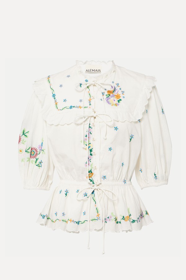 Willa Embroidered Blouse from Alémais