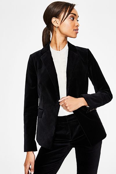 Velvet Longline Blazer from Boden 