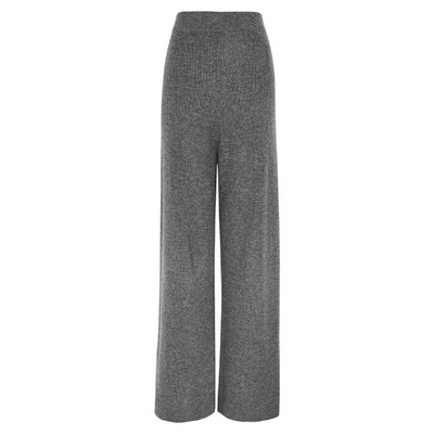 Grey Wool And Cashmere Blend Trousers from Izaak Azanei