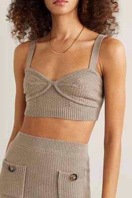 Cashmere And Wool-Blend Bralette from Self-Portrait