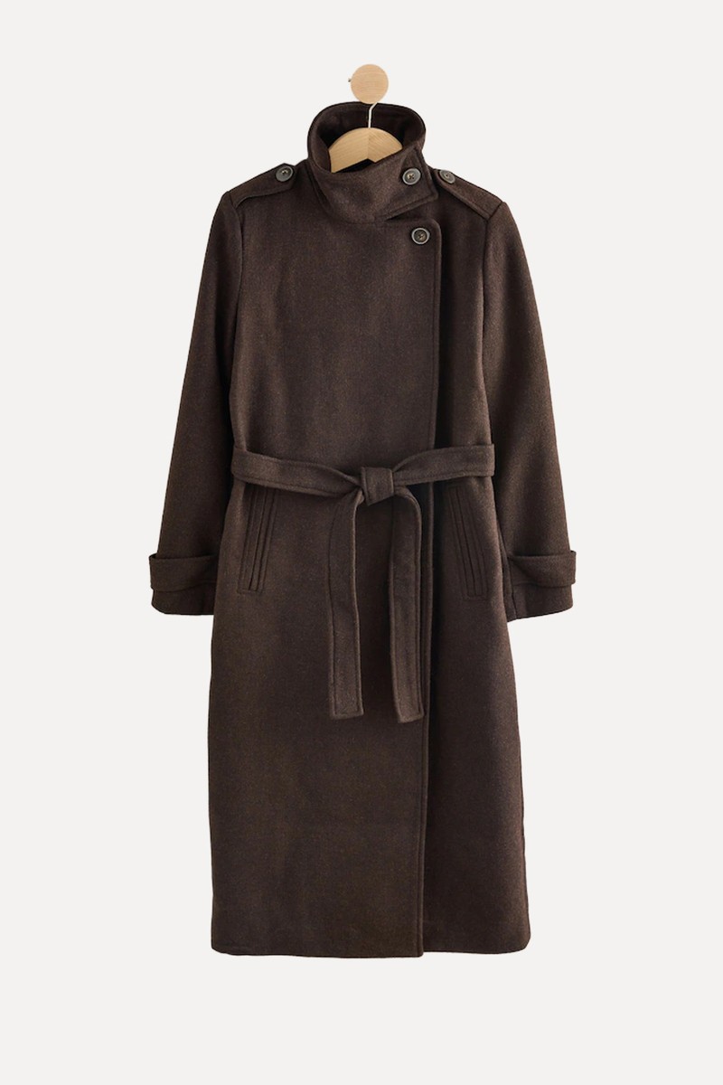 Formal Funnel Neck Coat