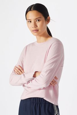 Tipped Cotton Cashmere Crew from Jigsaw