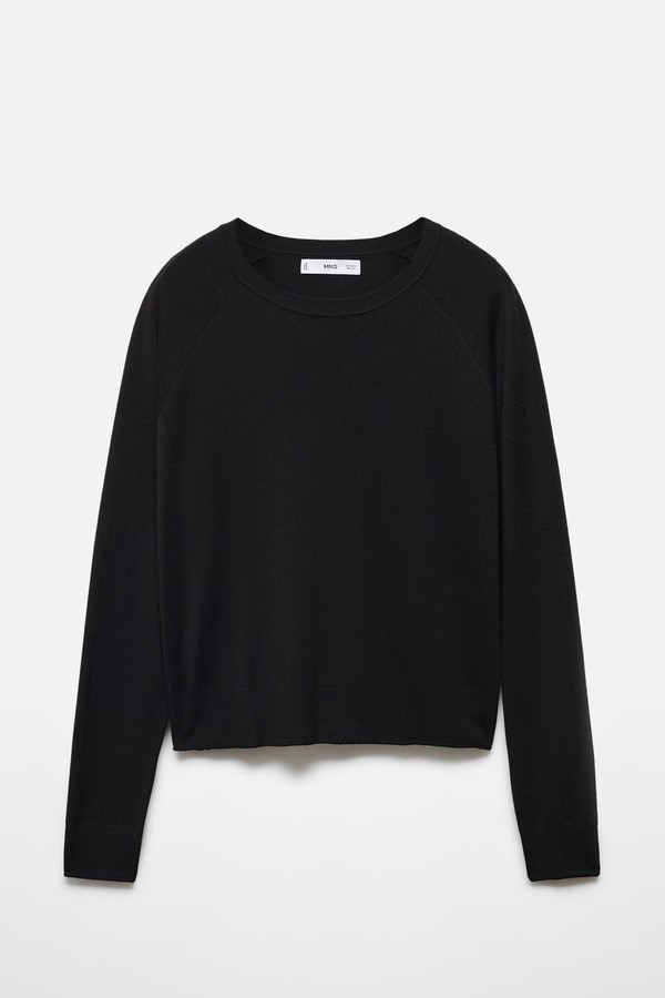 Fine-Knit Round-Neck Sweater from Mango