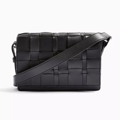 Black Weave Crossbody Bag from Topshop