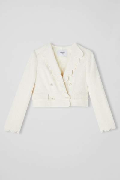 Tweed Scallop Edge Cropped Jacket from LK Bennett