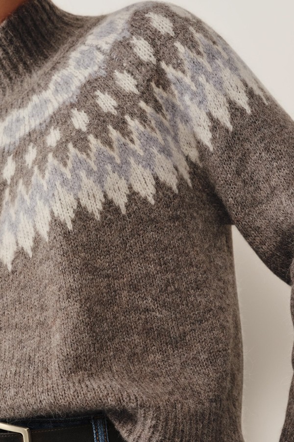 Blurred Fair Isle Jumper With Alpaca from The White Company