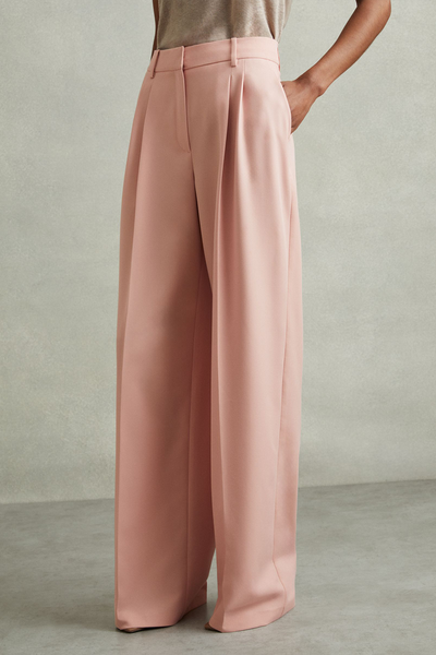 Billie Double Pleat Wide Leg Trousers