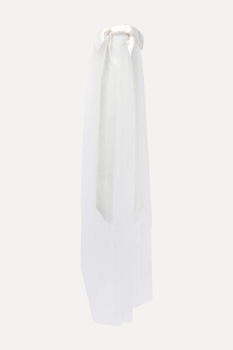 Bridal Bardot Bow-Detail Veil from Jennifer Behr