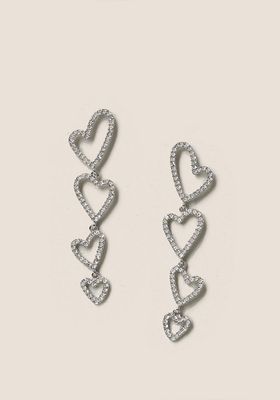 Heart Graduated Earrings