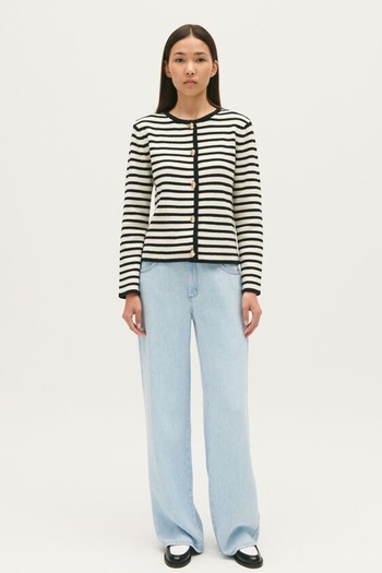 Two-Tone Striped Cardigan from Claudie Pierlot