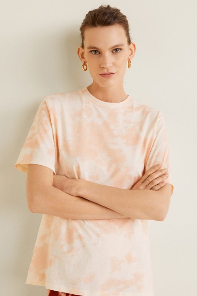 Printed Tie-Dye T Shirt from Mango