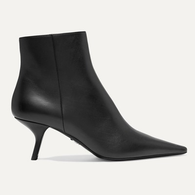 65 Leather Ankle Boots from Prada