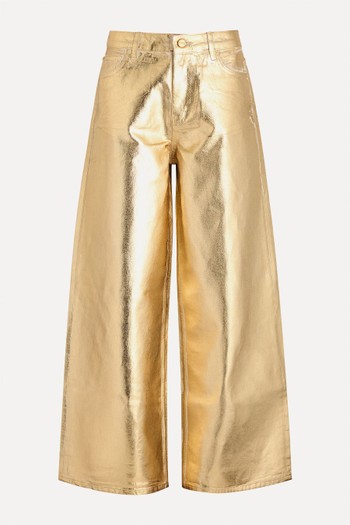 Metallic Wide-Leg Jeans from GANNI