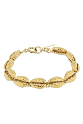 Amer Shell Shape Bracelet In Gold from Isabel Marrant