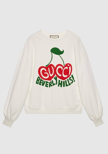 Beverly Hills Cherry Print Sweatshirt from Gucci