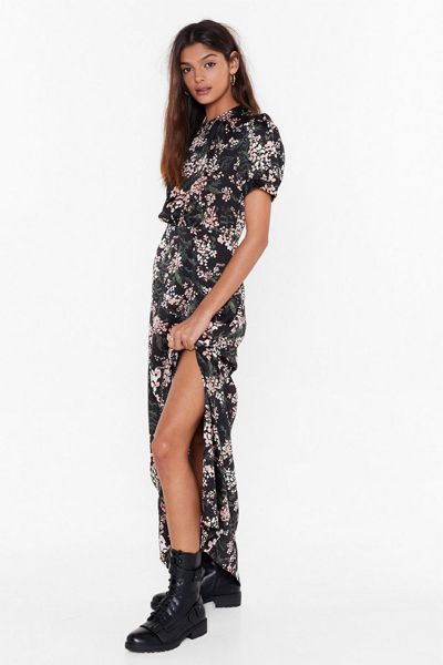 Nothin' Bud a Good Time Satin Maxi Dress