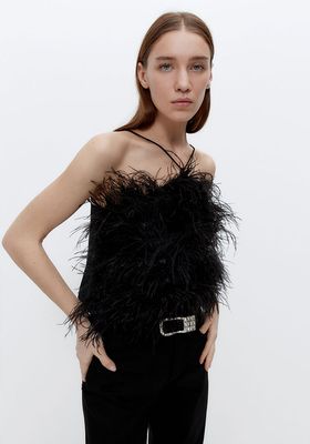 Top With Feathers from Uterque