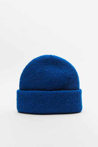 Knit Turn-Up Beanie from Zara