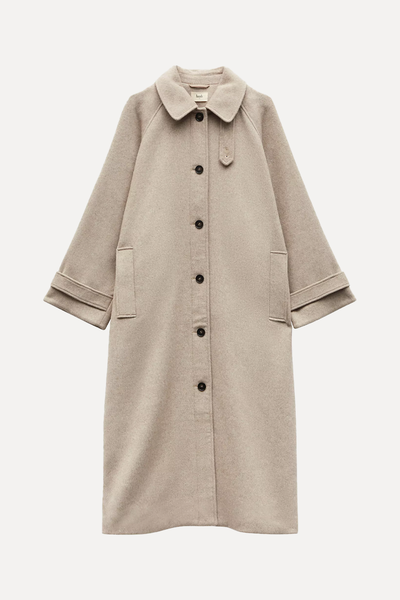 Marlowe Relaxed Raglan Wool Blend Coat from Hush