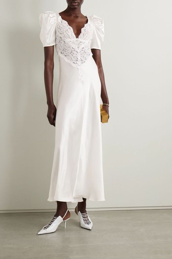 Lace-Trimmed Silk-Satin Gown from Rodarte