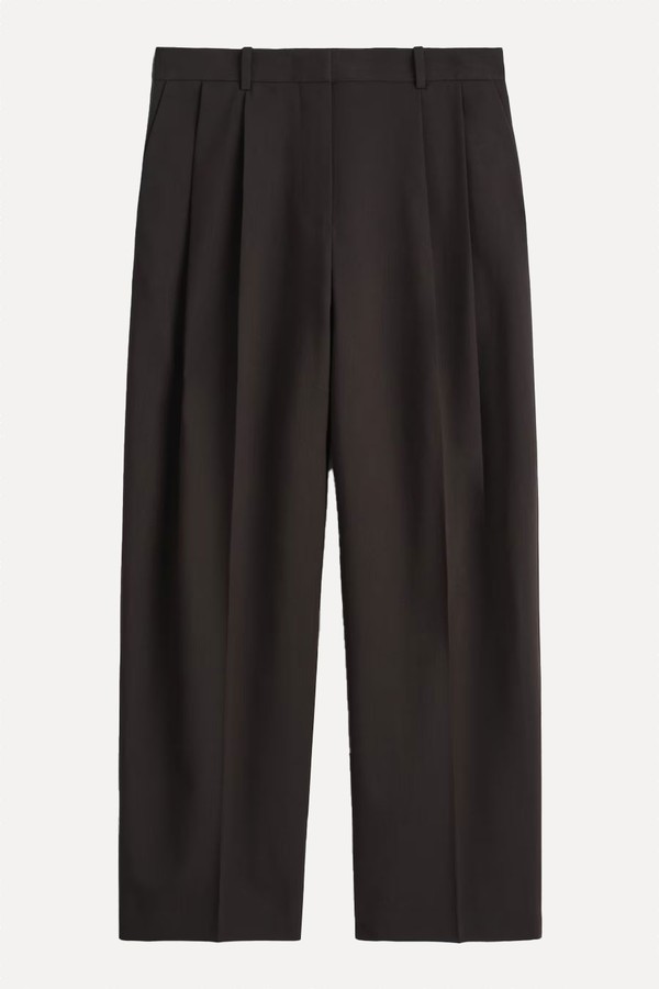 Relaxed Twill Wide-Leg Trousers from COS