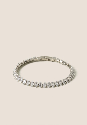 Platinum Plated Cubic Zirconia Bracelet