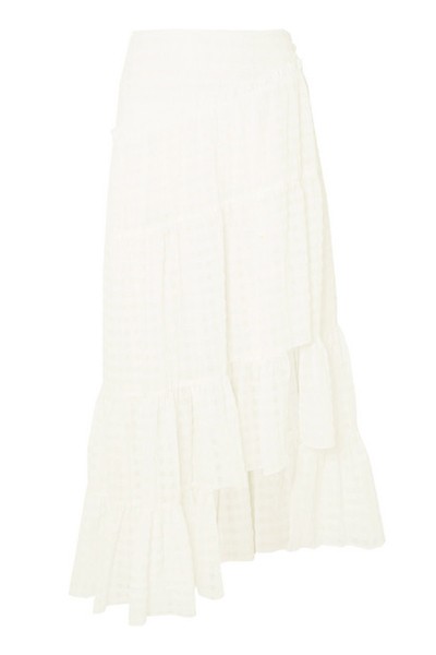 Asymmetric Tiered Seersucker Skirt from 3.1 Phillip Lim