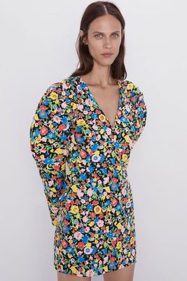 Mini Dress With Gigot Sleeves from Zara
