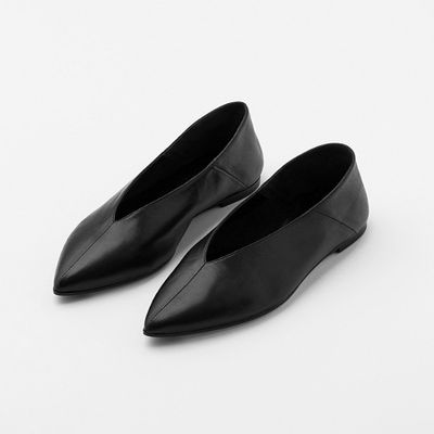 Moa Suede Point-Toe Flats from Ayede 