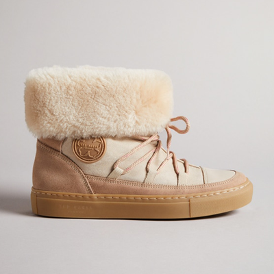 Izaya Shearling Suede Snow Boot from Ted Baker