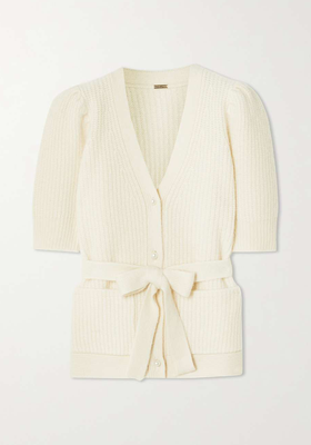Embellished Ribbed Cashmere And Silk-Blend Cardigan from Adam Lippes