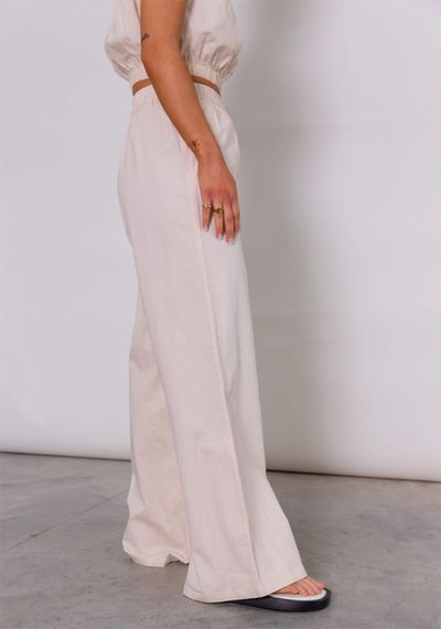 Beige Wide Leg Trousers, from Pretty Lavish