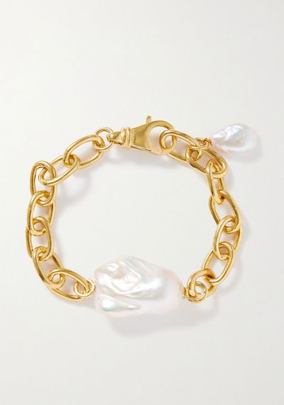 Baroque Gold Vermeil Pearl Bracelet from Loren Stewart