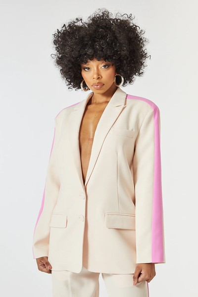 Boyfriend Blazer With Side Stripe from Forever Unique