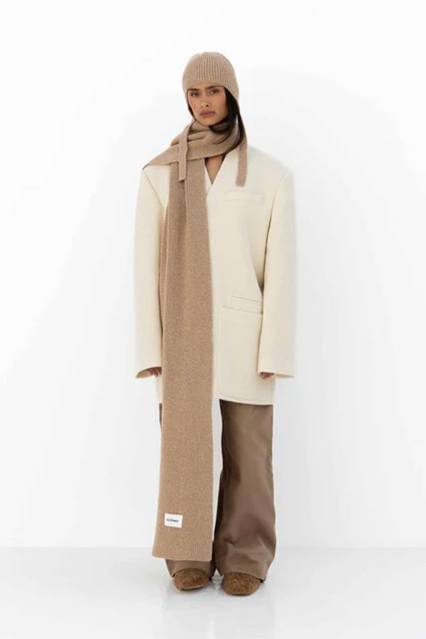 Tied Soft Wool Hood