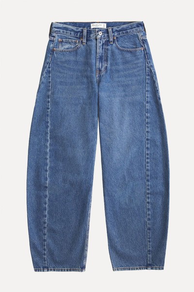 Mid Rise Barrel Jeans from Abercrombie & Fitch