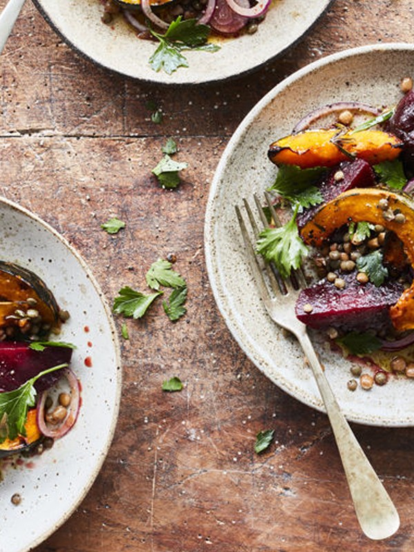 Roast Squash & Lentil Salad
