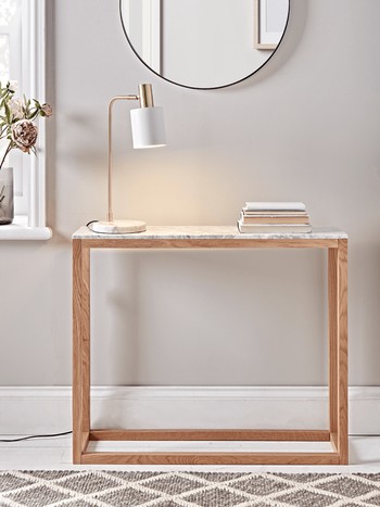 Oak Marble Display Console Table, £149.99