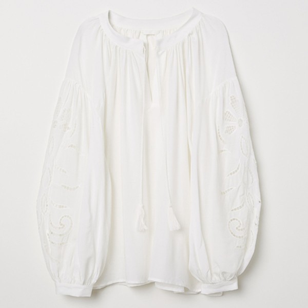 Hole-Embroidered Blouse from H&M