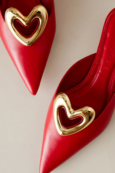 Heart Mule Heels from Maeve