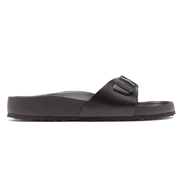 Madrid BS Buckle-Strap Leather Slides from Birkenstock 1774